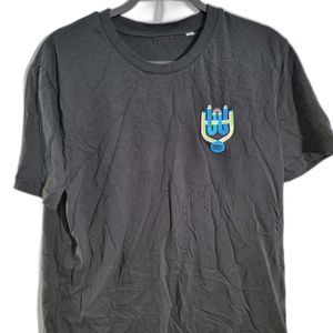 STELLA/STANLEY Black Cotton 100% Spotify Hack Week Short Sleeve Tee Mens L